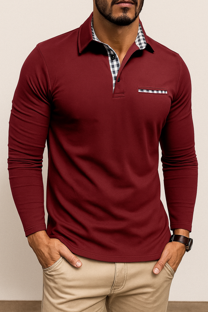 Lucien™ | Polo à Carreaux Contrasté Homme