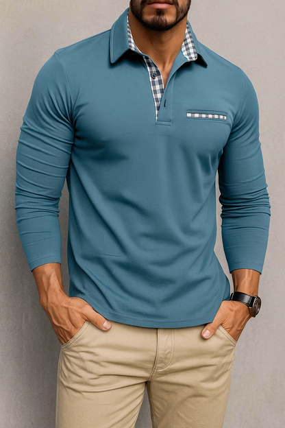 Lucien™ | Polo à Carreaux Contrasté Homme